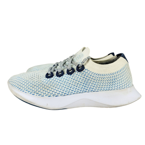 Allbirds Women 10.5 Tree Dasher Running Shoe Light Blue White Lace Up Washable - Picture 3 of 12